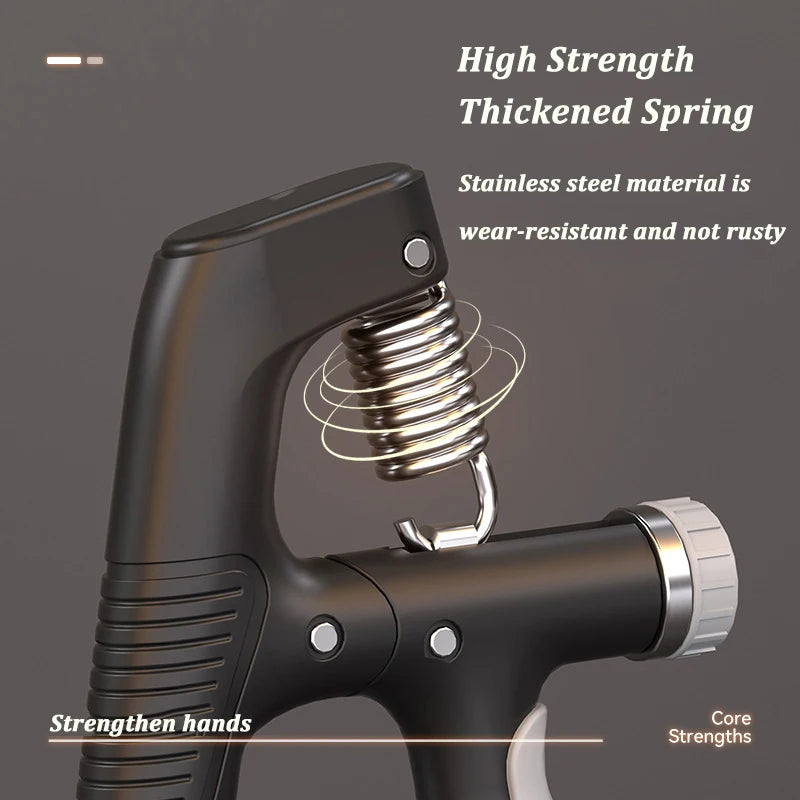 10-100Kg Adjustable Heavy Gripper Fitness Hand Exerciser Grip Wrist  Training Increase Strength Spring Finger Pinch